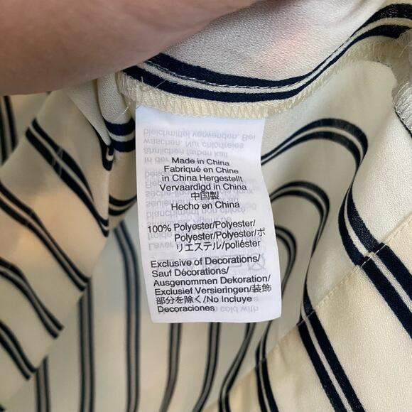 J.Crew Mercantile off-the-shoulder bow top‎ Tie Front Striped XS - Picture 7 of 8